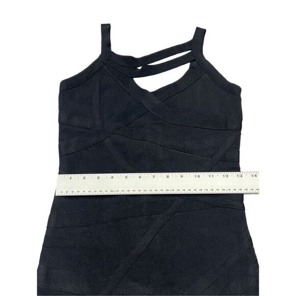 Fumblin' Foe Womens Knit Sleeveless Bodycon Bandage Dress Black Size Small NWT - Picture 5 of 6